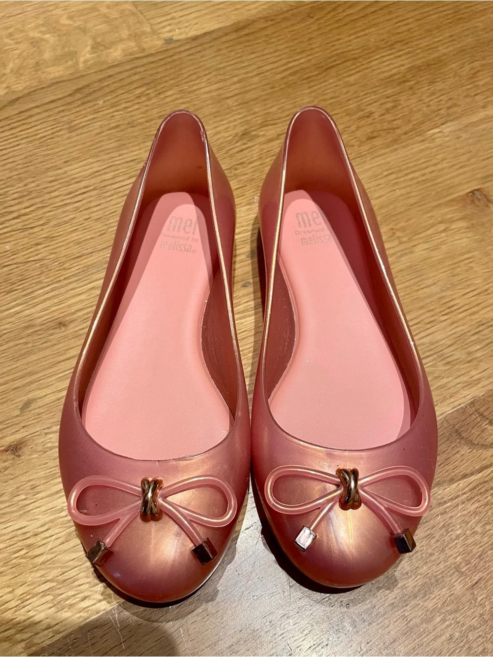 Melissa Girls' Pink Ballet Flats - size 13